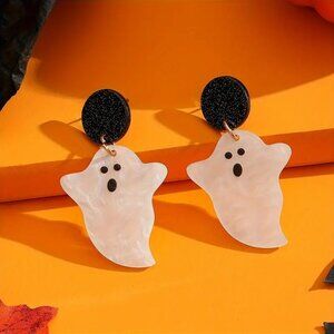 Halloween Ghost Acrylic Drop & Dangle Earrings